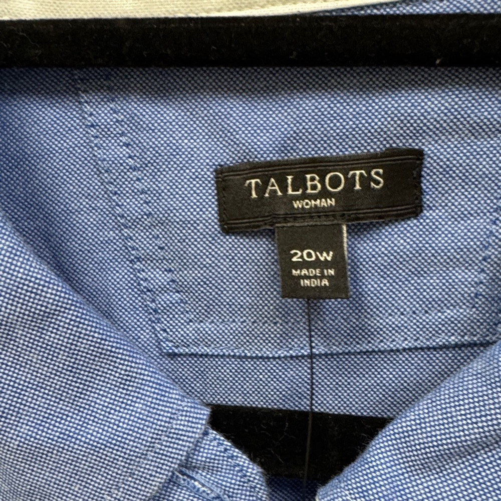 Talbots Blue Button Down Shirt with Embroidered M… - image 4